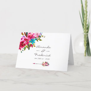 Boho Chic Floral Wedding Programm