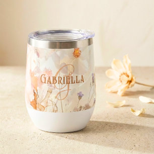 Boho-Chic-Florales-Watercolor-Monogramm
