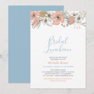 Boho Chic Frühlings-Blumen-Hochzeits-Luncheon-Einl Einladung