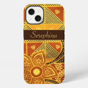 Boho Chic Gelbes Blumenmuster Case-Mate iPhone Hülle