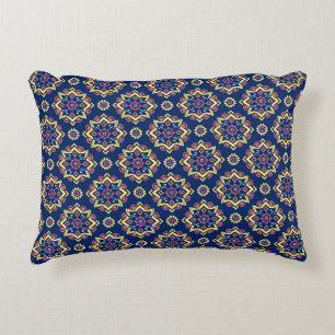 Boho-Chic-Geometrisches-Blumenmuster Dekokissen