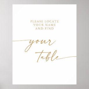 Boho Chic Gold und Weiß Hochzeit Finden Sie Ihren Poster