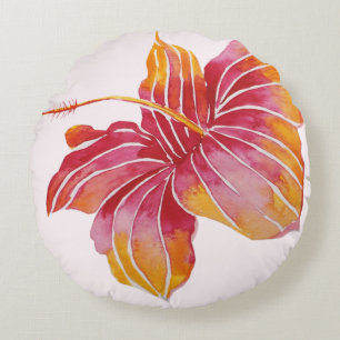 Boho Chic Hawaiian Blume Cotton Throw Kissen