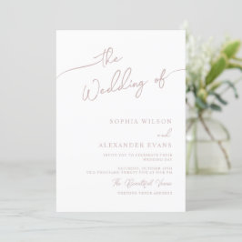 Boho-chic Hochzeitseinladung, Pastellfarben. Einladung