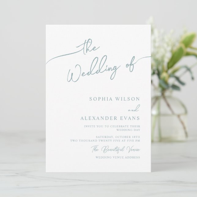 Boho-chic Hochzeitseinladung, Pastellfarben. Einladung (Stehend Vorderseite)