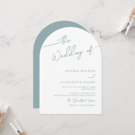 Boho-chic Hochzeitseinladung, Pastellfarben. Einladung