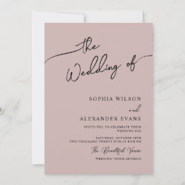 Boho-chic Hochzeitseinladung, Pastellfarben. Einladung