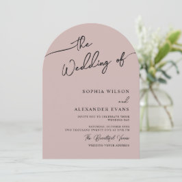Boho-chic Hochzeitseinladung, Pastellfarben. Einladung