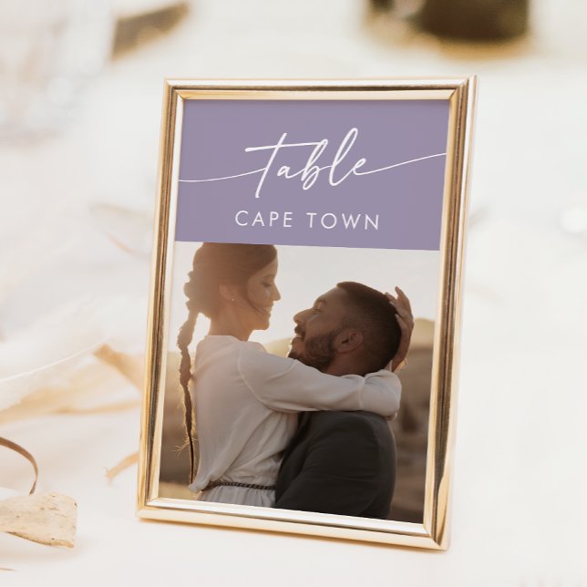 Boho Chic Lavender Lila Foto Tischnummern (Von Creator hochgeladen)