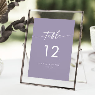 Boho Chic Lavender Lila Hochzeiten Tischnummern