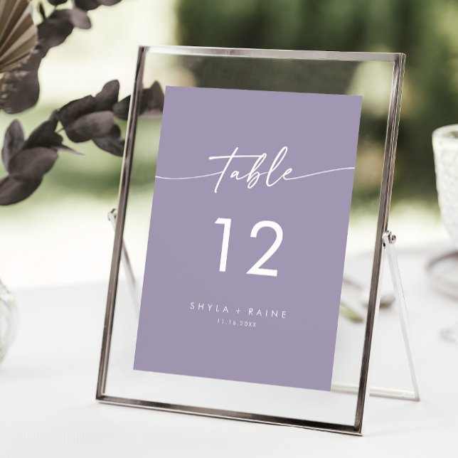 Boho Chic Lavender Lila Hochzeiten Tischnummern (Von Creator hochgeladen)