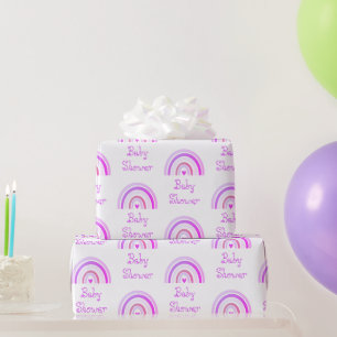 Boho Chic Lila Rainbow-Musterpapier Geschenkpapier