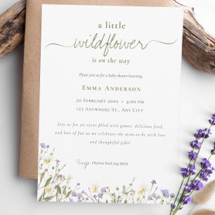 Boho Chic Little Wildblume Baby Dusche Einladung