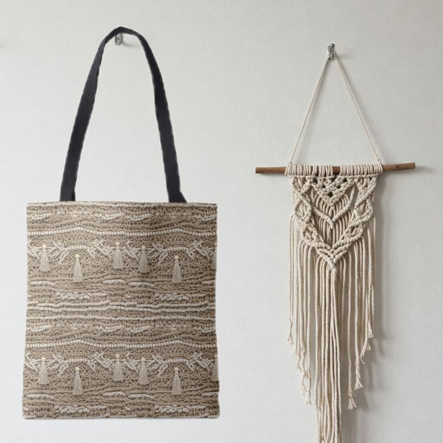 Boho Chic Macrame Style Handbag – Earth Tones Tasche (Von Creator hochgeladen)