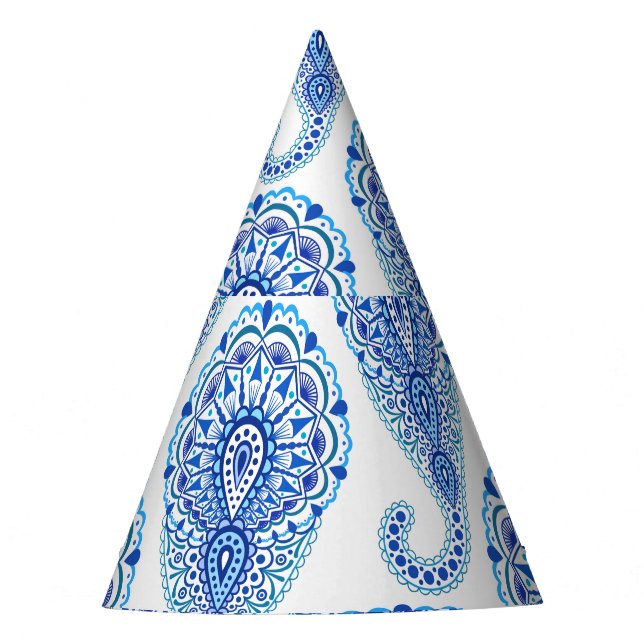 Boho Chic Paisley Seamless Oriental Partyhütchen (Vorderseite)