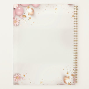 Boho Chic Pastell-Rosa und Brauner Teddybär Planer
