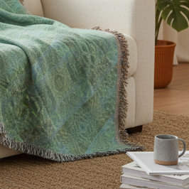 Boho Chic Patchwork Aquamarine Decke