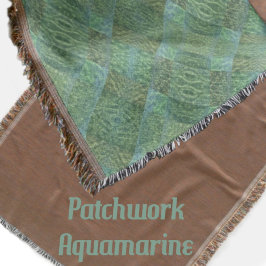 Boho Chic Patchwork Aquamarine Decke