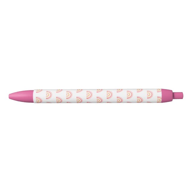 Boho Chic Pink Rainbow Pattern Kugelschreiber (Vorderseite)