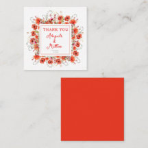 Boho Chic Poppy Blume Hochzeit Vielen Dank