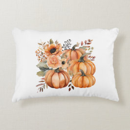 Boho Chic Pumpkin and Floral Patterns Erntedank Dekokissen