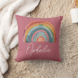 Boho Chic Retro farbige Regenbogenbezeichnung Dust Kissen