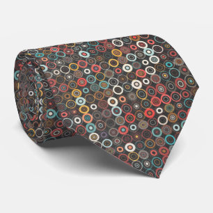 Boho Chic Retro-Kreise Geometrisches Muster Krawat Krawatte