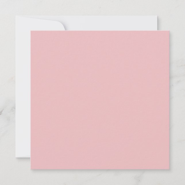 Boho Chic Rosa Einfarbig Karte (Vorderseite)
