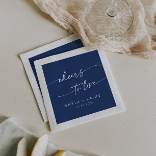 Boho Chic Royal Blue jubelt Liebe Wedding Serviette