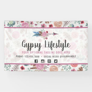 Boho Chic Rustic Fether Arrow Wasserfarbe Bohemisc Banner
