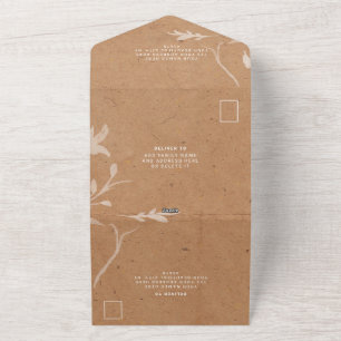 Boho Chic Rustic Modern Benutzerdefiniertes Hoch All In One Einladung