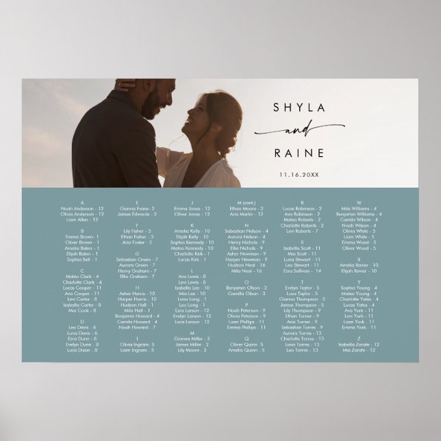 Boho Chic Seafoam Aquamarine Bildübersicht Poster (Vorne)