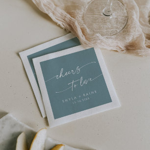 Boho Chic Seafoam Aquamarinen Beifall für Liebe Ho Serviette