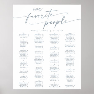 Boho Chic Slate Blue Printable Seekarte Poster