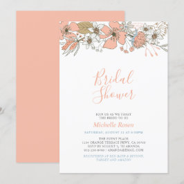 Boho Chic Spring Floral Bridal Polterabend Invi Einladung