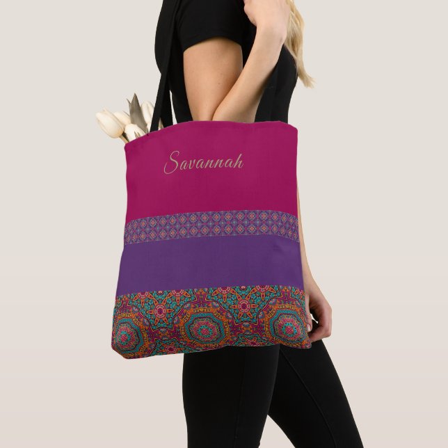 Boho-Chic Style Vibranding Muster Tote Bag Tasche (Von Nahem)