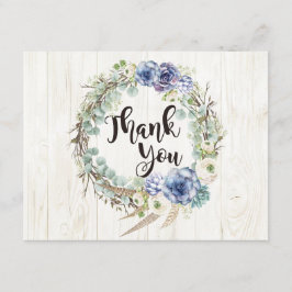 Boho Chic Succulent Eucalyptus Merci rustique