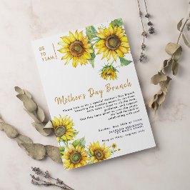 Boho Chic Sunflowers Muttertag Einladung