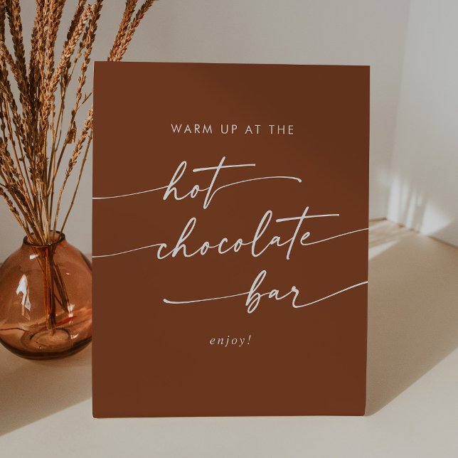 Boho Chic Terracotta Hot Chocolate Bar Sockelschild (Von Creator hochgeladen)