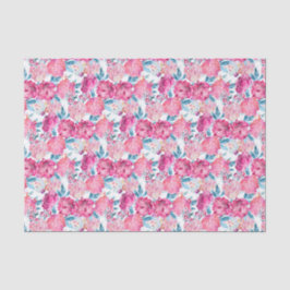 Boho Chic tropisches rosa Blumenmuster Seidenpapier