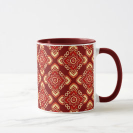 Boho Chic Vintag Floral Pattern Tasse
