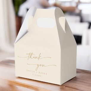 Boho Chic Vintag Gold Vielen Dank für Ihre Hochzei Geschenkschachtel