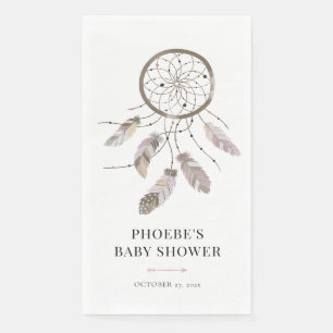 Boho Chic Watercolor Babydusche Serviette
