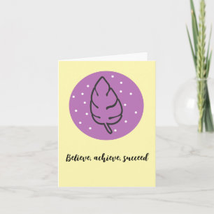Boho Chic Watercolor Blank Karte