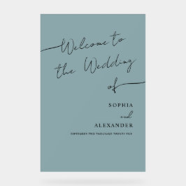 Boho Chic Wedding Acrylic Sign Willkommen. Acrylschild