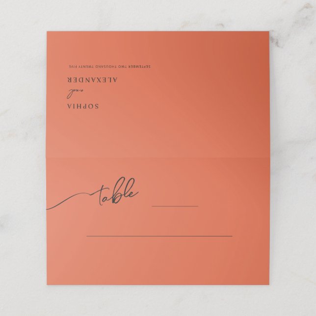 Boho-chic wedding Place & Escort Karten (Außenseite Aufgefaltet)