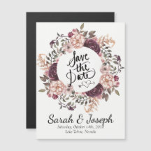 Boho Chic Wedding speichert das Date Magnet
