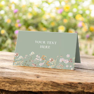 Boho Chic Wildblume Wedding Platzkarte