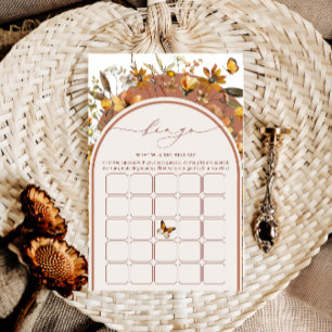 Boho Chic Wildblumen Arch Bridal Bingo