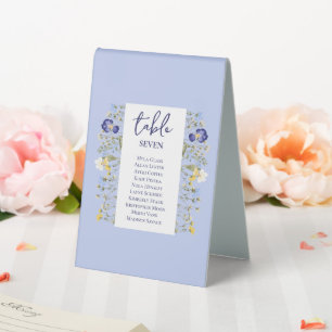 Boho-Chic-Wildblumen-Hochzeits-Platzkarten mit Sch Tischaufsteller